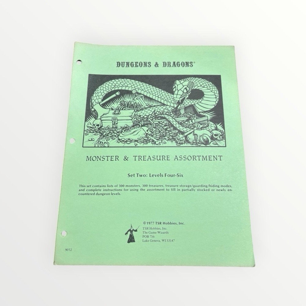 Dungeons & Dragons Monster & Treasure Assortment Set Two Levels 4-6 TSR D&D